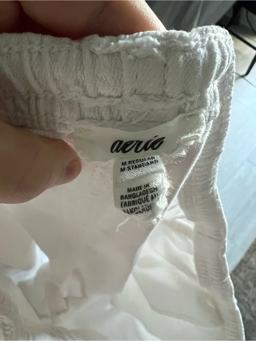 aerie White daydream denim pull-on Pant - Picture 3 of 6